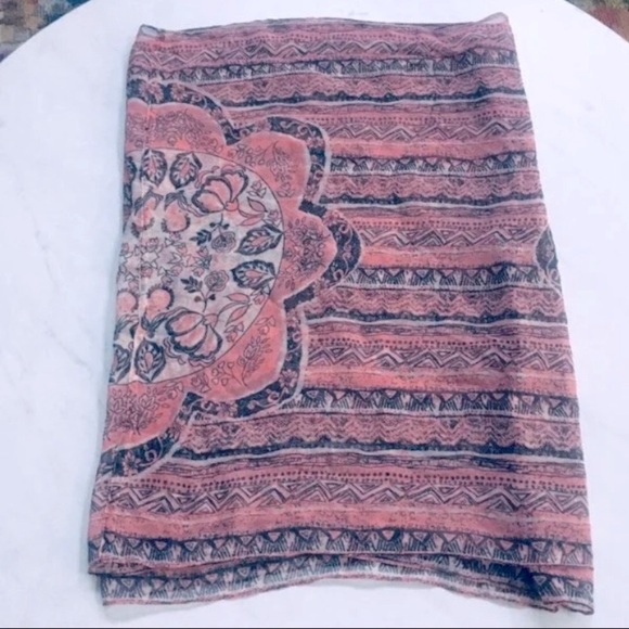 Infinity Scarf Boho Floral Pink - Picture 7 of 7